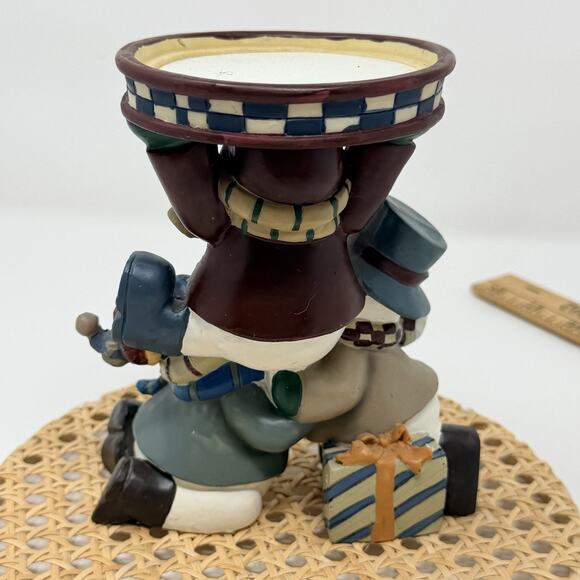 3 Snowman Pillar Candle Holder Decor Christmas Winter Holiday Decor - Picture 4 of 6